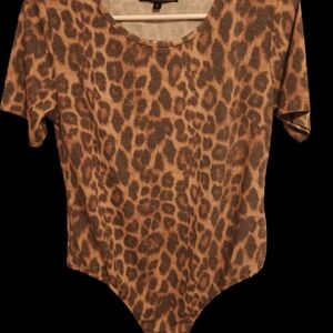 Leopard Print Women's Bodysuit